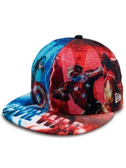 New Era Cap Hat Captain America Iron Man Civil War Marvel 39thirty Flex Fit M/L