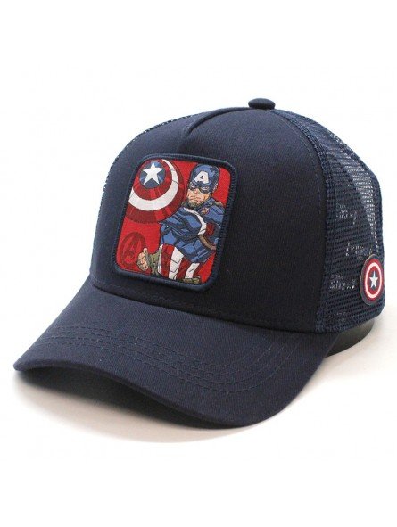 Captain America Marvel navy blue trucker Capslab Cap
