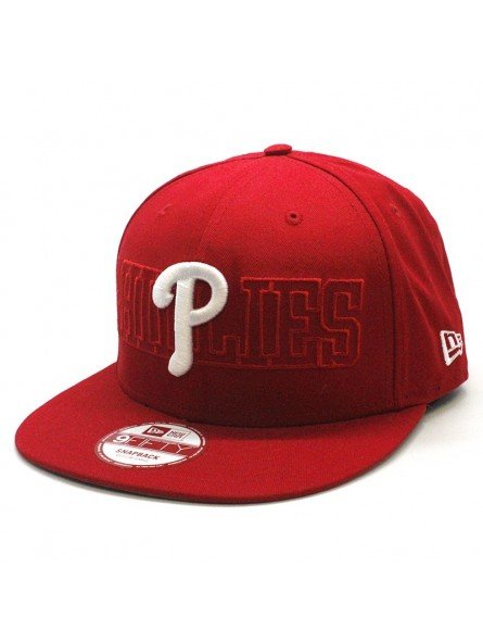 Gorra de beisbol de los Phillies de Filadelfia de New Era roja 9fifty