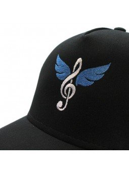 Top Hats WINGS MUSIC black trucker Cap
