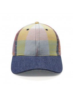Jeans Cap Multicolor Crown Denim Visor Adult Size Top Hats