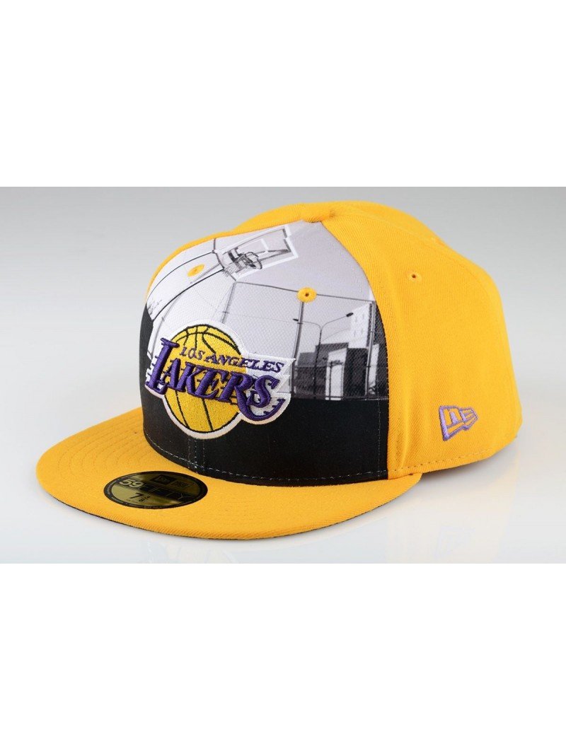 Screech It Car Los Angeles Lakers NBA Round Dway 59fifty New Era Cap | Top Hats