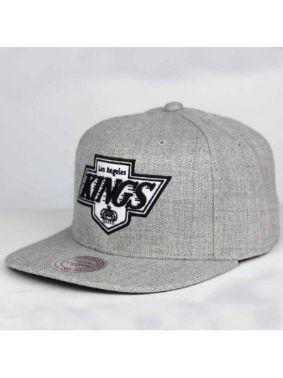 New Era 39Thirty Los Angeles Kings Fitted Cap Mütze grey heather 93408 