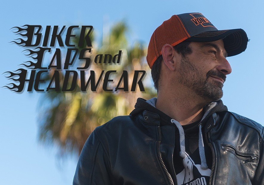 Biker caps and headwear