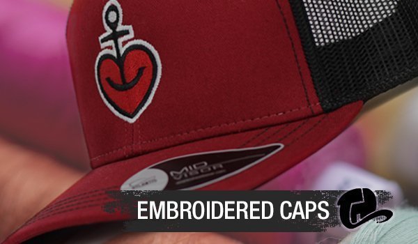 caps with original embroideries